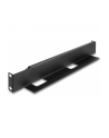 DeLOCK 19 mounting rail, length adjustable 368 - 600 mm for network cabinet, mounting rails (Kolor: CZARNY, 2 pieces, 1 height unit) - nr 12