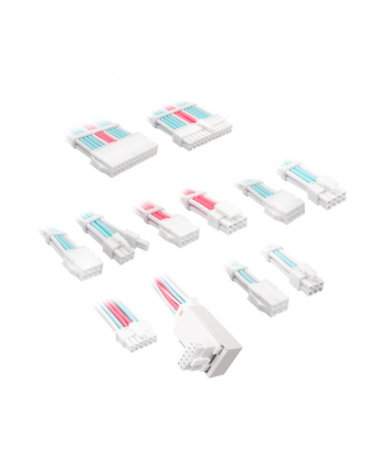 Przedłużacz w oplocie Kolink Core Pro 12V-2x6 Typ 1 - Biały Brylantowy/Neonowy Niebieski/Czysty Róż nr 2