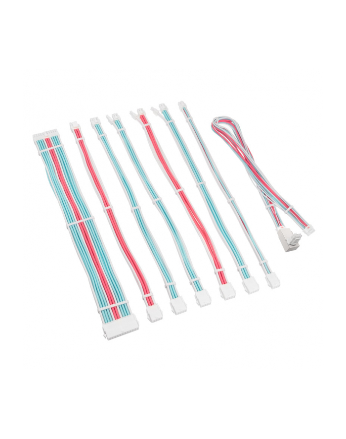 Przedłużacz w oplocie Kolink Core Pro 12V-2x6 Typ 2 - Biały Brylantowy/Neonowy Niebieski/Czysty Róż główny