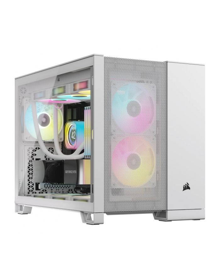 Obudowa Corsair 2500D Airflow Micro-ATX, szkło hartowane - biała główny