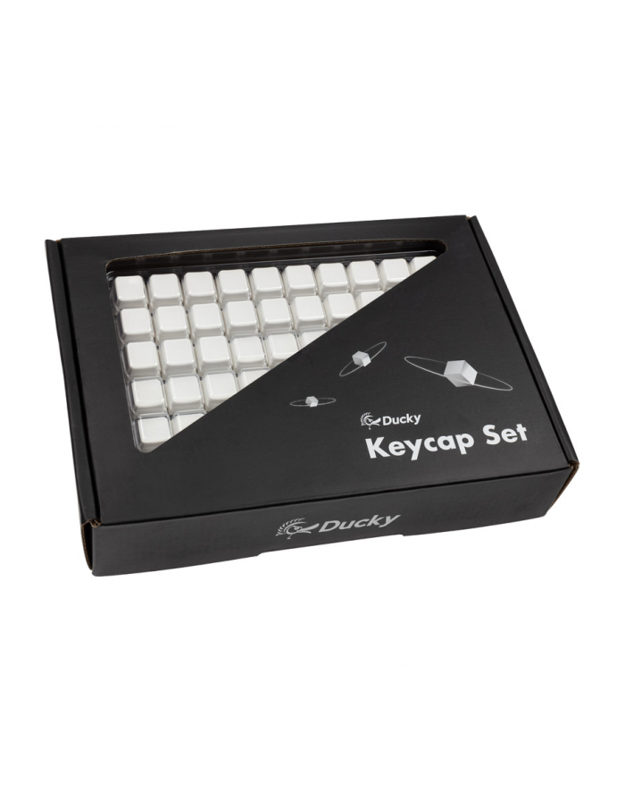 Zestaw Ducky Blank White PBT, profil MDA - 133, układ ANSI-US, układ ANSI-US główny