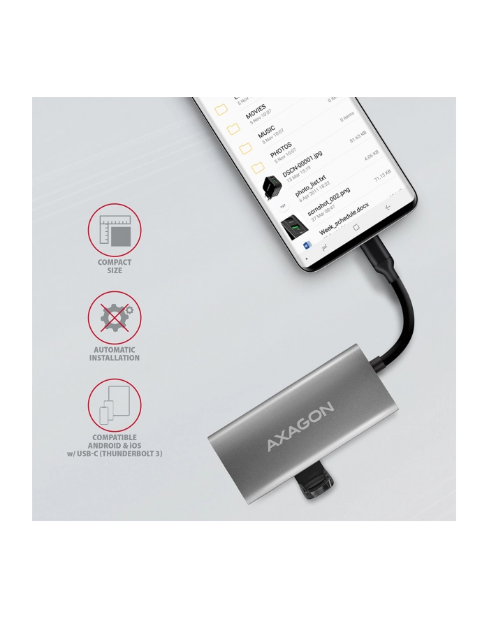 AXAGON HMC-4G2 Koncentrator wieloportowy, USB 31, 2x USB-A, 2x USB-C główny