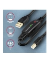 AXAGON ADR-220B Aktywny połączeniowy USB 20, USB-A do USB-B - 20m - nr 2