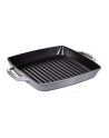 zwilling Kwadratowa patelnia żeliwna grillowa Staub z dwoma uchwytami - 28 cm, Grafitowy - nr 1