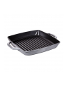 zwilling Kwadratowa patelnia żeliwna grillowa Staub z dwoma uchwytami - 28 cm, Grafitowy - nr 2