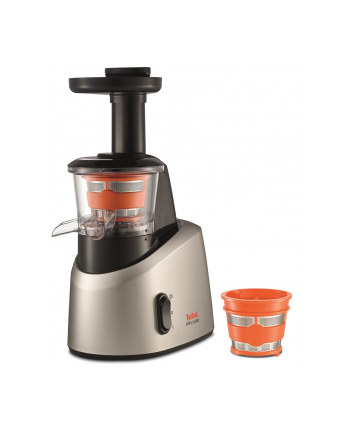 TEFAL | Wyciskarka wolnoobczerwonyowa | ZC255B38 | Typ: Elektryczny | Srebrny/czarny | 200 W | Bardzo duży wkład owocowy | Liczba prędkości 2 | 82 obr/min nr 2