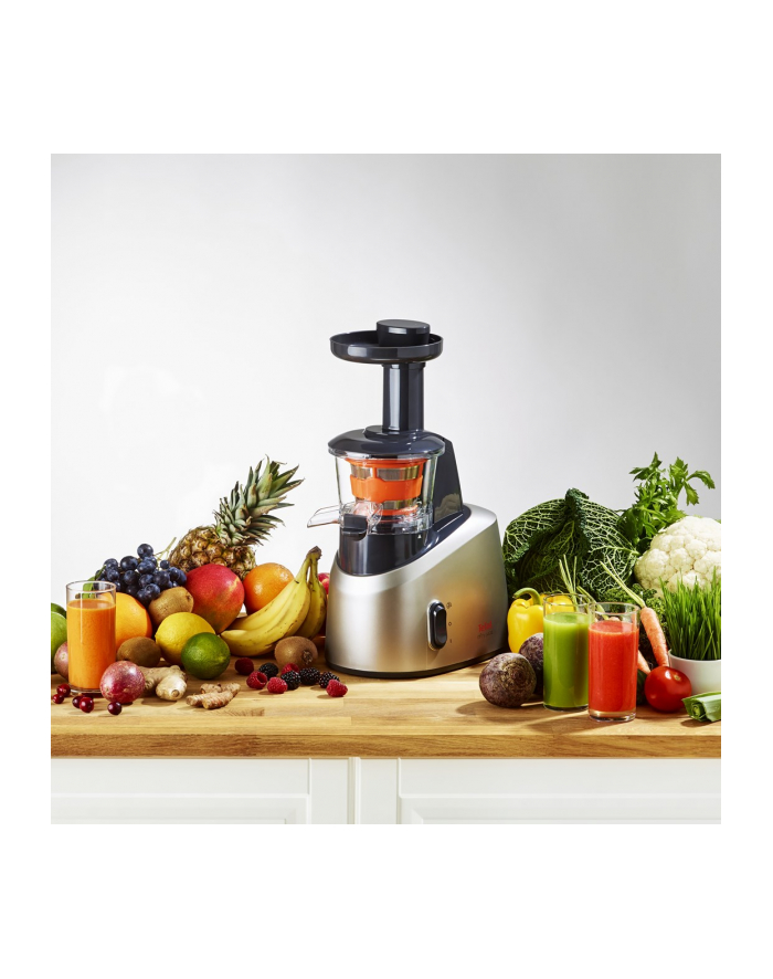 TEFAL | Wyciskarka wolnoobczerwonyowa | ZC255B38 | Typ: Elektryczny | Srebrny/czarny | 200 W | Bardzo duży wkład owocowy | Liczba prędkości 2 | 82 obr/min główny
