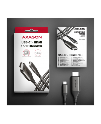 AXAGON RVC-HI2MC PRZEJŚCIÓWKA USB-C na HDMI 20, 4K/60Hz, aluminium - 18m