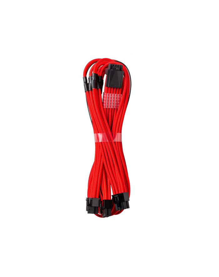 CableMod RT-Series PRO ModMesh 12VHPWR do 3x PCI-e do ASUS/Seasonic - 60cm, czerwony główny