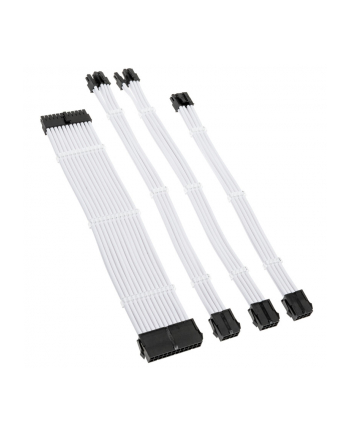 Standardowy przedłużacz w oplocie Kolink Core - biały brylantowy nr 1