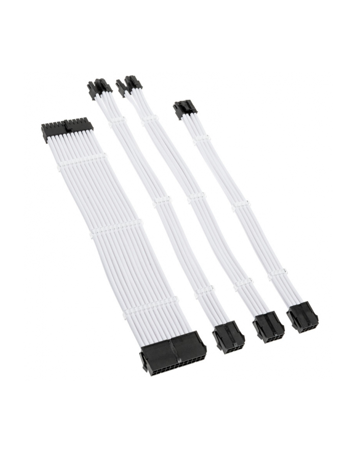 Standardowy przedłużacz w oplocie Kolink Core - biały brylantowy główny