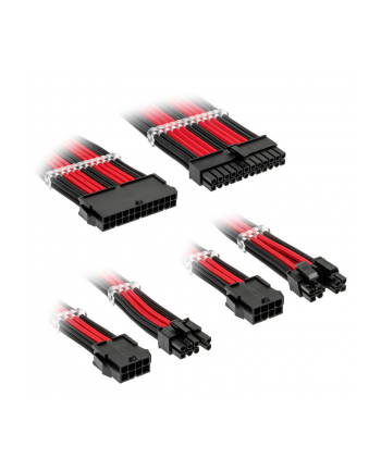 Standardowy przedłużacz w oplocie Kolink Core - Jet Black/Racing Red nr 2