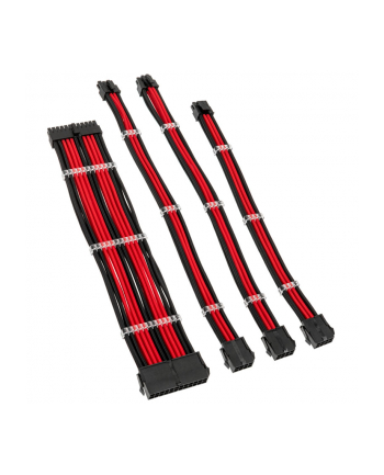 Standardowy przedłużacz w oplocie Kolink Core - Jet Black/Racing Red nr 1