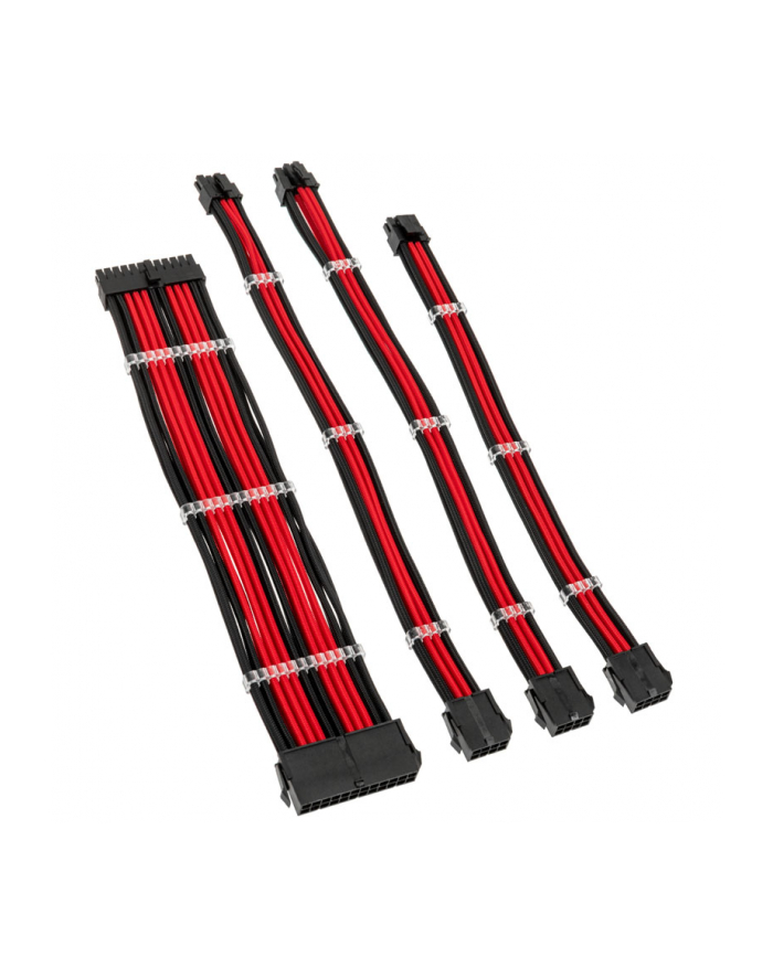 Standardowy przedłużacz w oplocie Kolink Core - Jet Black/Racing Red główny