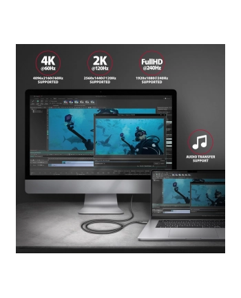 AXAGON RVC-HI2MC PRZEJŚCIÓWKA USB-C na HDMI 20, 4K/60Hz, aluminium - 18m nr 1