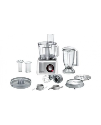 Bosch | MC812S820 | 1250 W | Robot kuchenny MultiTalent 8 | Liczba prędkości Jednakowe ustawienie prędkości, funkcje natychmiastowe i pulsacyjne | Pojemność miski 3,9 L | Blender | Biały/Srebrny nr 2