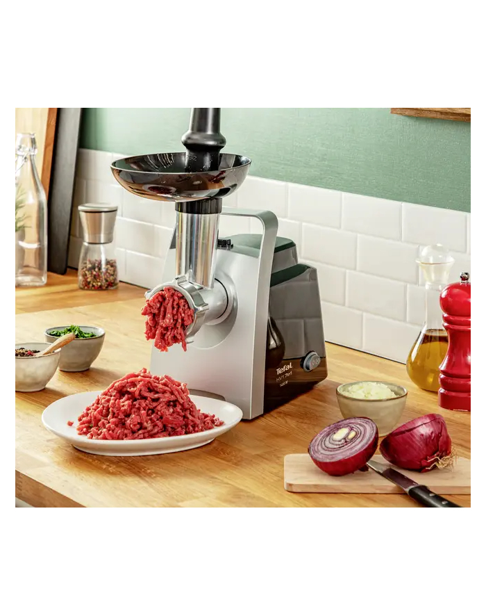 TEFAL | Maszynka do mielenia mięsa | NE109838 | Stal nierdzewna/Czarny | 1400 W | Liczba prędkości 1 | Wydajność (kg/min) 17 główny