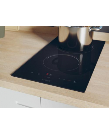 candy Cukierki | CDH 30 | Domino | Vitroceramika | Liczba palników/stref grzejnych 2 | Dotknij | Zegar | Czarny | Wyświetlać nr 2