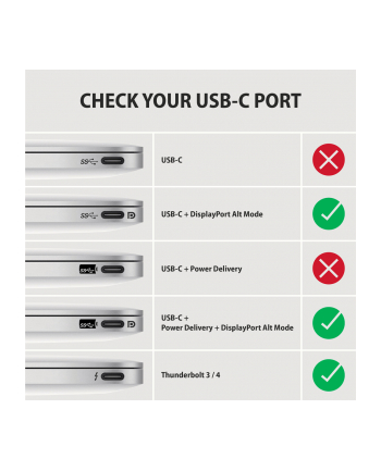 AXAGON RVC-HI2M Przejściówka z USB-C na HDMI 20, 4K/60Hz, Aluminium - 25 cm