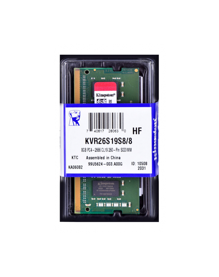 NB MEMORY 8GB PC21300 DDR4/SO KVR26S19S8/8 KINGSTON główny