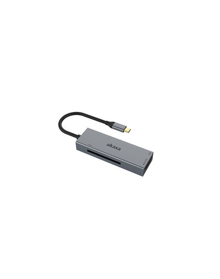 Czytnik kart Akasa USB 32 Gen1 Type-C 3 w 1 - srebrny główny