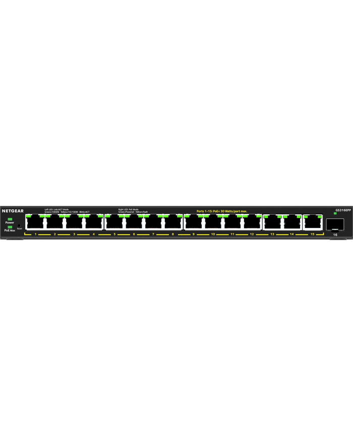 netgear 16-PORT POE+ GIGABIT SWITCH/PLUS SWITCH POE+ 231W 1XSFP główny
