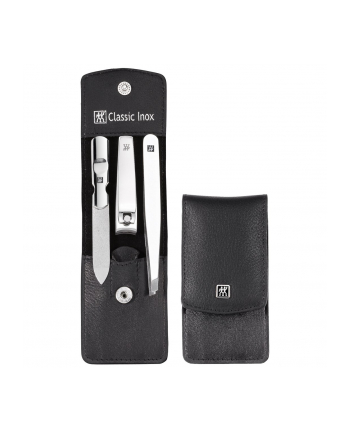 Zestaw podróżny Zwilling Classic Inox – czarne, skórzane etui, 3 elementy - Czarny nr 1