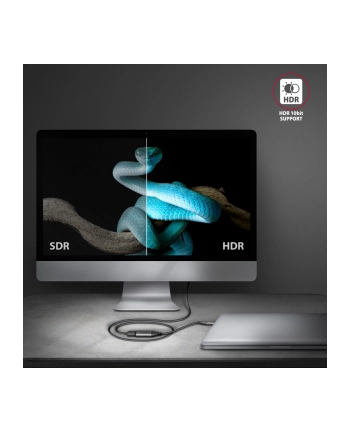 AXAGON RVC-HI2M Przejściówka z USB-C na HDMI 20, 4K/60Hz, Aluminium - 25 cm nr 2