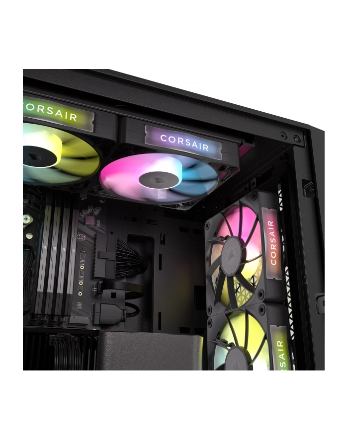 Corsair iCUE LINK RX120 RGB Series, Wentylator PWM - 120 mm, czarny główny