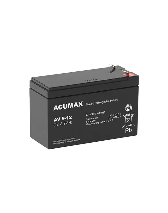 BATERIA 12V 9AH VRLA AV9-12 T2 ACUMAX EMU główny