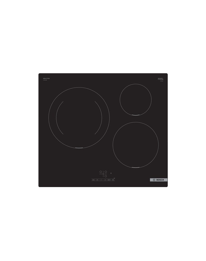 Bosch | PUJ611BB5E | Indukcja | Liczba palników/stref grzejnych 3 | Dotknij | Zegar | Czarny główny