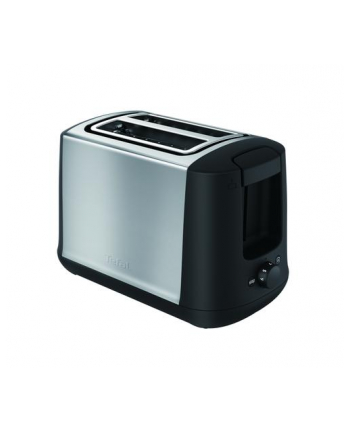 TEFAL | Toster | TT340830 | Ilość slotów: 2 | Materiał obudowy: Stal nierdzewna | Stal nierdzewna/Czarny
