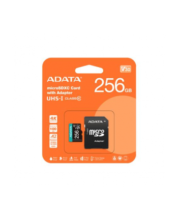 MEMORY MICRO SDXC 256GB W/AD/AUSDX256GUI3V30SA2-RA1 ADATA