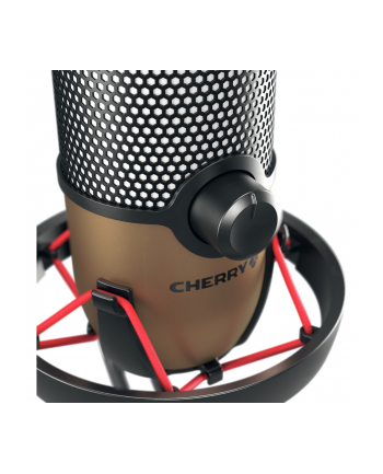 CHERRY UM 90 PRO RGB USB MIC/FOR STREAMING/OFFICE BLACK/KUPFE