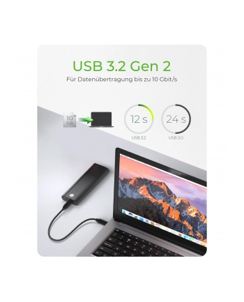 Raidsonic | Zewnętrzna skrzynka Icy Box M2 NVMe | USB 32 Type-C drugiej generacji | Obudowa do przechowywania