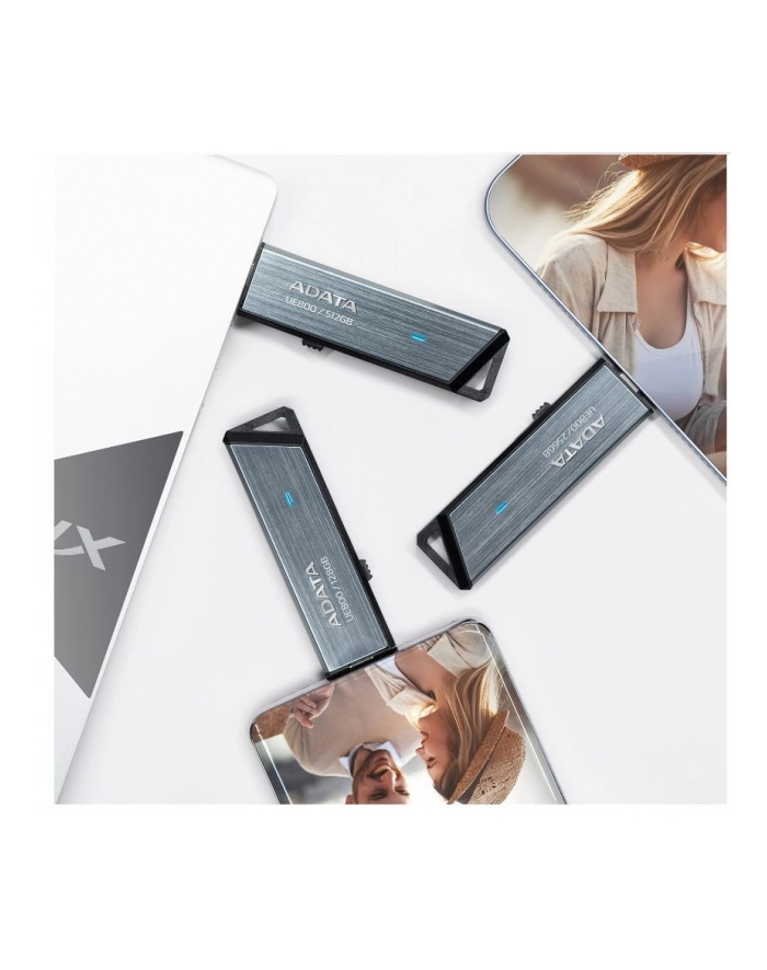 MEMORY DRIVE FLASH USB-C 512GB/SILV AELI-UE800-512G-CSG ADATA główny