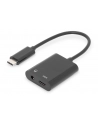 digitus Kabel USB Typ C MiniJack 35mm + USB C czarny 20cm USB 31Gen2 SuperSpeed+ 10Gbps - nr 1