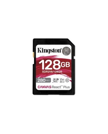 kingston 128GB SDXC CANVAS REACT PLUS U3/UHS-II 280R/100W V60 FULL HD/4K nr 1