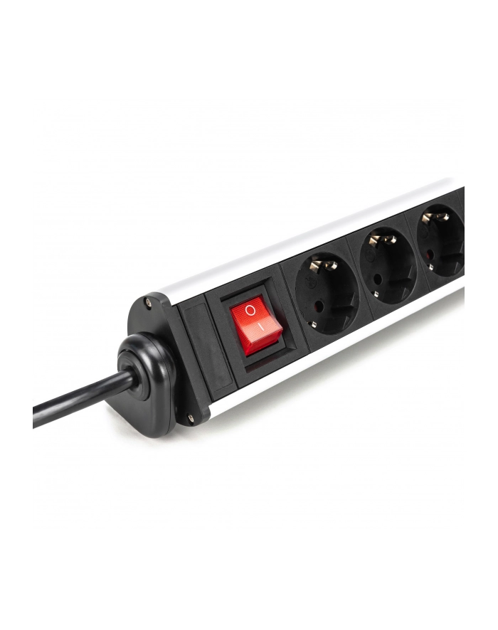 trackr Listwa zasilająca biurowa 45° 6 gniazd 2xUSB-A 1xU SB-C (5V/3,4A) obrót 180° z zaciskiem na blat główny