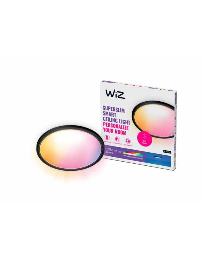 WiZ | Sufit Smart WiFi SuperSlim 545mm, czarny | 32 W | 2200-6500 K (RGB) główny