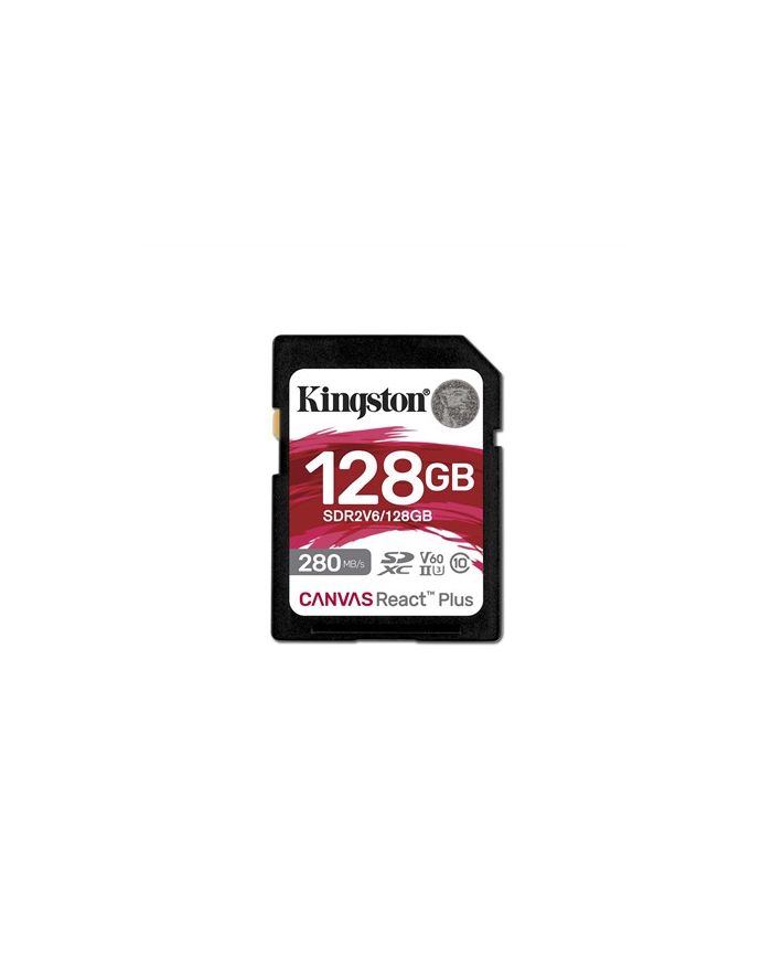 kingston 128GB SDXC CANVAS REACT PLUS U3/UHS-II 280R/100W V60 FULL HD/4K główny