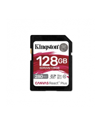 kingston 128GB SDXC CANVAS REACT PLUS U3/UHS-II 280R/100W V60 FULL HD/4K