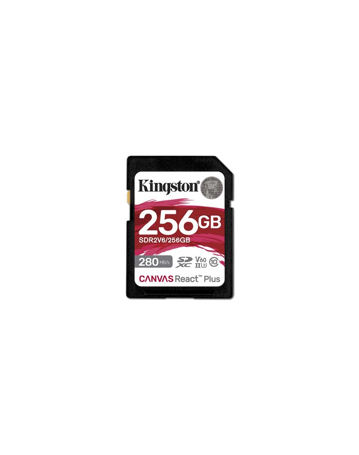 kingston 256GB SDXC CANVAS REACT PLUS U3/UHS-II 280R/150W V60 FULL HD/4K główny
