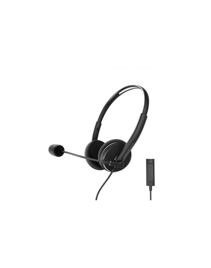 Energy Sistem Headset Office 2+ Czarny, wtyczka USB i 3,5 mm, regulacja głośności, wysuwany mikrofon na wysięgniku Sistem Energetyczny | Zestaw słuchawkowy Office 2+ | Przewodowe słuchawki douszne | Przewodowe | Nauszne | Mikrofon | Czarny główny