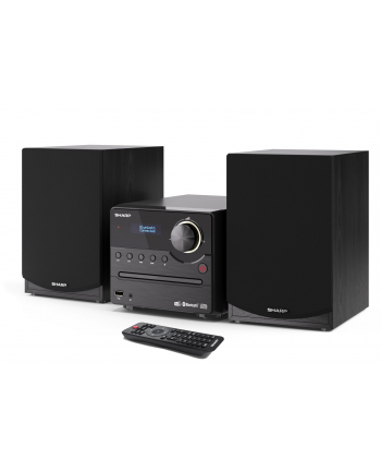 Sharp XL-B517D(BK) Mikrosystem Hi-Fi, CD/FM/USB/Bluetooth v50, Wejście Aux, 45W, Czarny Sharp | Mikrosystem Hi-Fi | XL-B517D(BK) | Gniazdo USB | Wejście AUX | Łączność Bluetooth | Odtwarzacz CD | Czarny | Radio FM | Połączenie bezprzewodowe