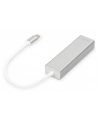 digitus HUB 3-portowy USB Typ C 30 HighSpeed z LANGigabit LAN adapter, aluminium - nr 16
