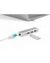digitus HUB 3-portowy USB Typ C 30 HighSpeed z LANGigabit LAN adapter, aluminium - nr 18