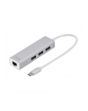 digitus HUB 3-portowy USB Typ C 30 HighSpeed z LANGigabit LAN adapter, aluminium - nr 21