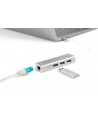 digitus HUB 3-portowy USB Typ C 30 HighSpeed z LANGigabit LAN adapter, aluminium - nr 24