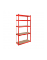 Regał metalowy magazynowy 180x90x40 czerwony Rebel - nr 1